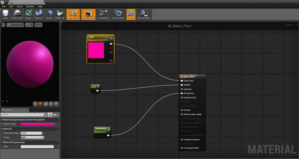 Luce Digitale | Blog Unreal Engine 4 - Basic Flat Color - Sample